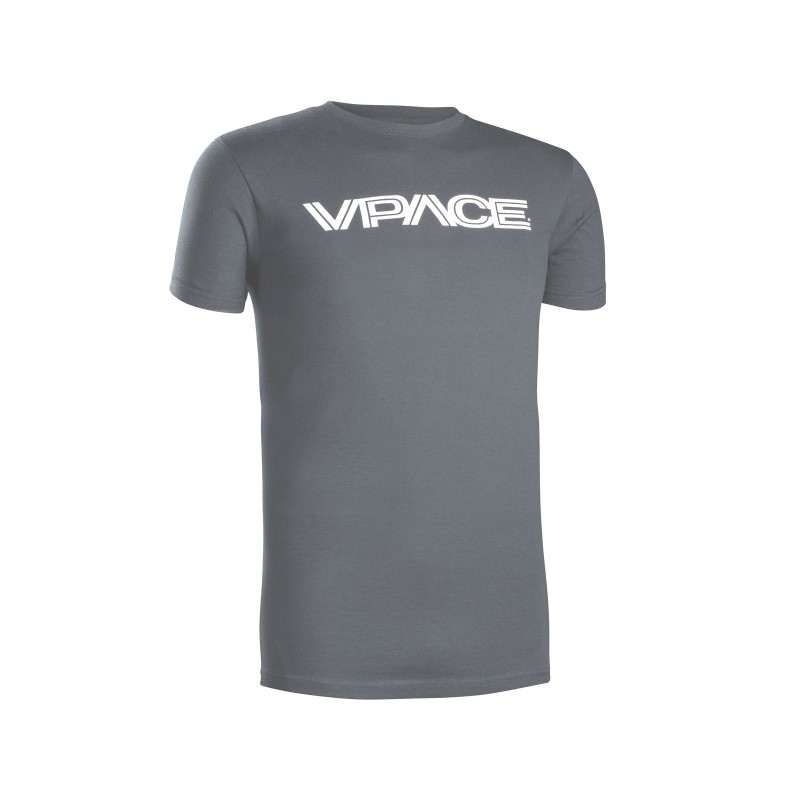 VPACE Logo T-Shirt, slimcut, grau